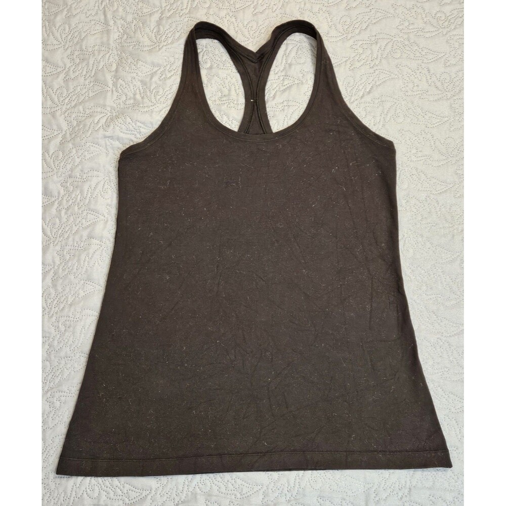 Lululemon sz M/L Tank Top Women's Black Racerback Athletic Yoga Workout Gym